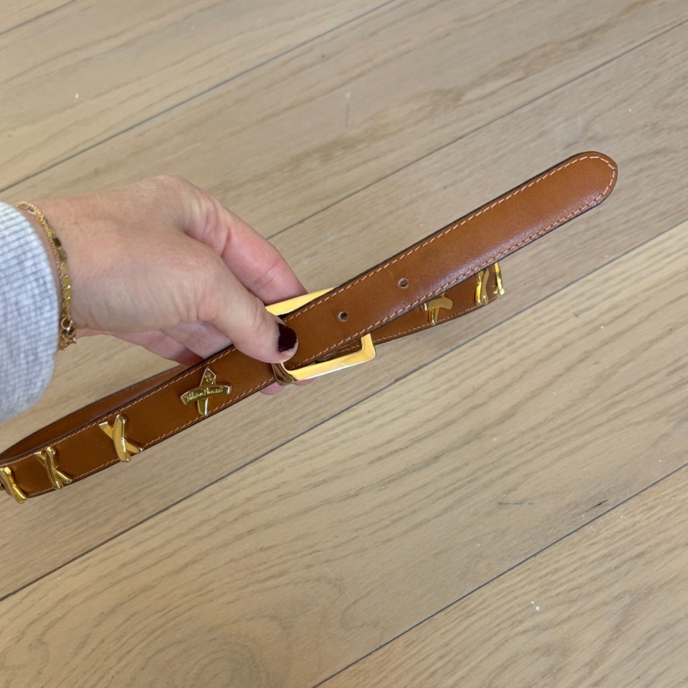 Paloma Picasso Brown Leather Belt M/75